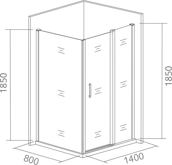 Душевой уголок Good Door Infinity WTW+SP-C-CH 140x80 + очиститель для стекол