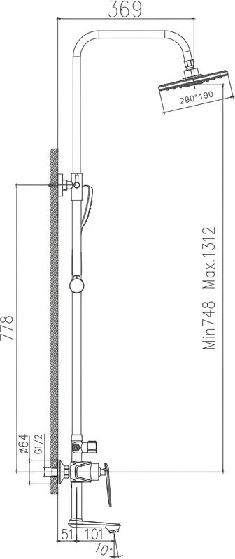 Душевая стойка Haiba HB548-8 белая