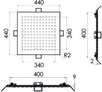 Верхний душ Remer SS357EFS44