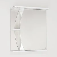 Зеркало-шкаф Style Line Эко Волна Камелия С 60 белое, с подсветкой