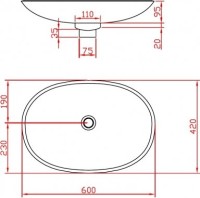 Накладная раковина ArtCeram LaFontana LFL001 01 00 накладная