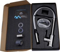 Смеситель для кухни Fashun A54511-8 с гибким изливом, сатин, белый