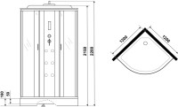 Душевая кабина Niagara Ultra NG-7012-01 120х120, с низким поддоном