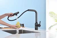 Смеситель для кухни Paulmark Viper Vi213105-GB глянцевый черный