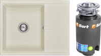 Комплект Мойка AQUATON Делия 65 жемчуг + Измельчитель Bort Titan 4000
