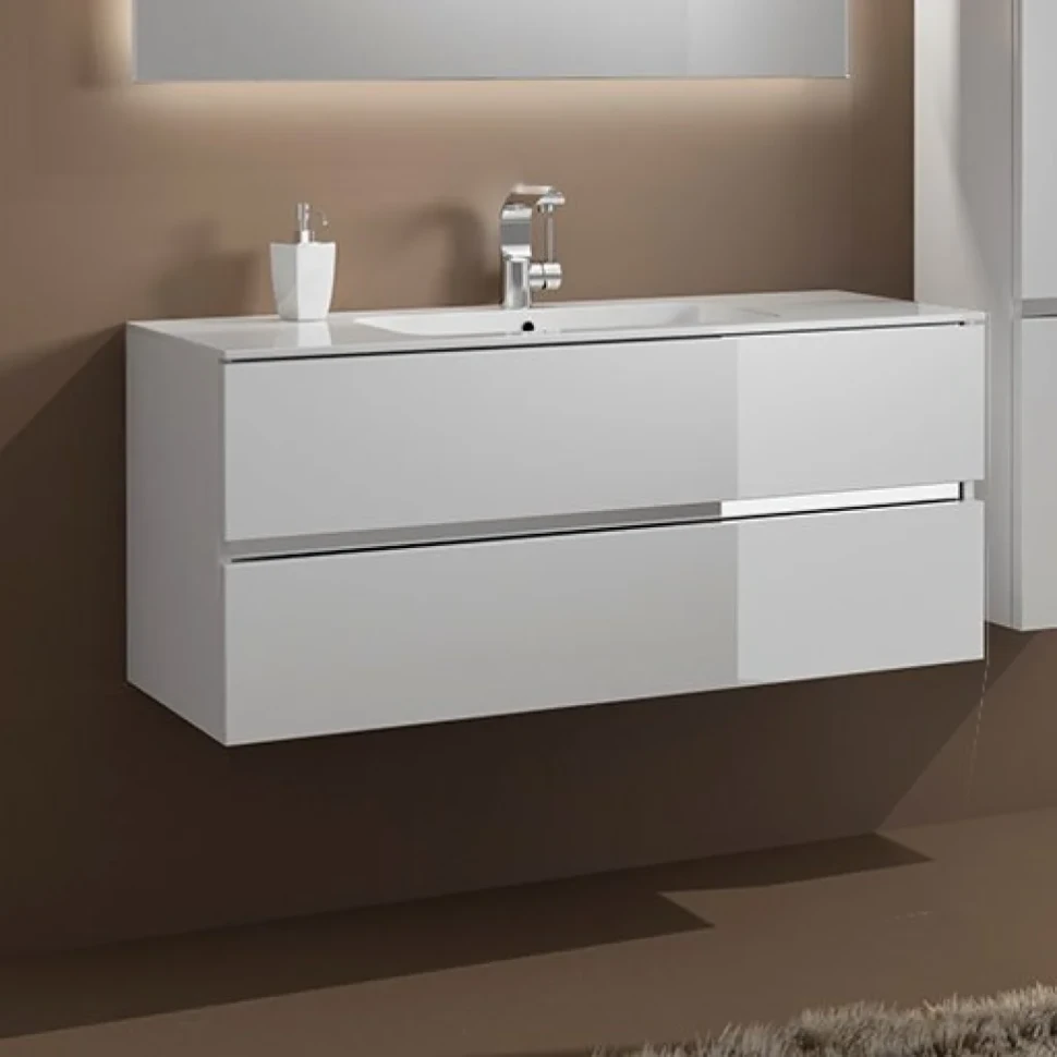 Мебель для ванной комнаты Sanvit Кубэ -2 100 белый глянец