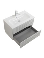 Тумба под раковину без столешницы Cezares Duet-n 80 подвесная, 2 ящика, жемчужная серая