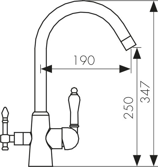 Смеситель для кухни Kaiser Vincent 31744 хром