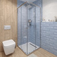 Душевой уголок DIWO Анапа 80x80, профиль хром глянец