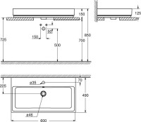Накладная раковина Grohe Cube Ceramic Cube Ceramic 3947700H