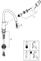 Смеситель для кухни Grohe 31230001 хром