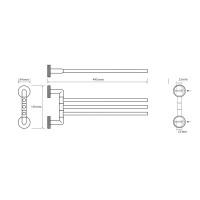 Держатель для полотенец Bemeta Stella 166204112 серебро Держатель для полотенец Bemeta Stella 166204112 серебро