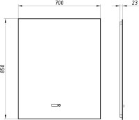 Зеркало ASB-Mebel Оскар 70 с подсветкой и часами