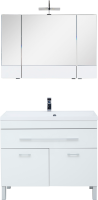 Мебель для ванной комнаты Aquanet Верона 100 белая, 1 ящик, 2 двери
