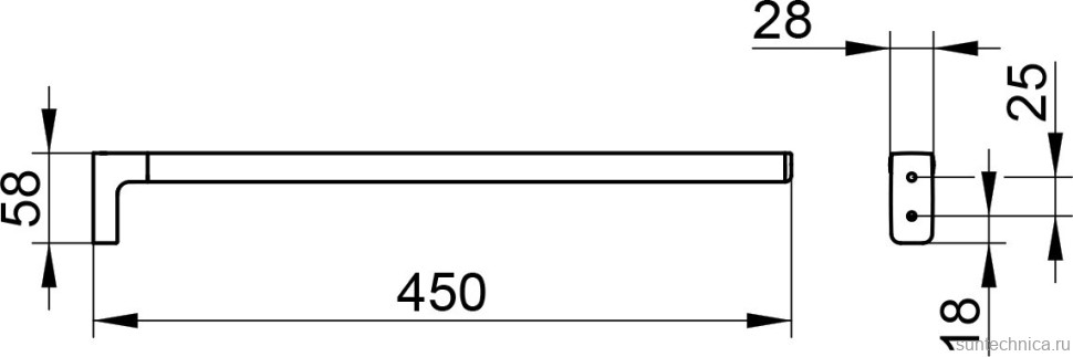 Держатель для полотенец Keuco Collection Moll 12720 шлифованное красное золото