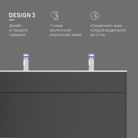 Тумба под раковину без столешницы AM.PM Inspire V2.0 120 графит матовый Тумба под раковину без столешницы AM.PM Inspire V2.0 120 графит матовый