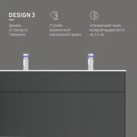 Тумба под раковину без столешницы AM.PM Inspire V2.0 120 графит матовый Тумба под раковину без столешницы AM.PM Inspire V2.0 120 графит матовый