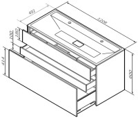 Тумба под раковину без столешницы AM.PM Inspire V2.0 120 графит матовый Тумба под раковину без столешницы AM.PM Inspire V2.0 120 графит матовый