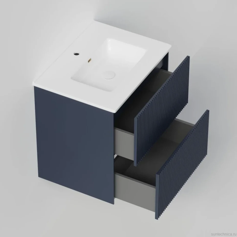 Тумба под раковину La Fenice TERRA Twin Blu Grigio синяя матовая 60 см