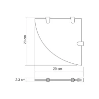 Полка Wasserkraft Kammel 533W угловая white Полка Wasserkraft Kammel 533W угловая white