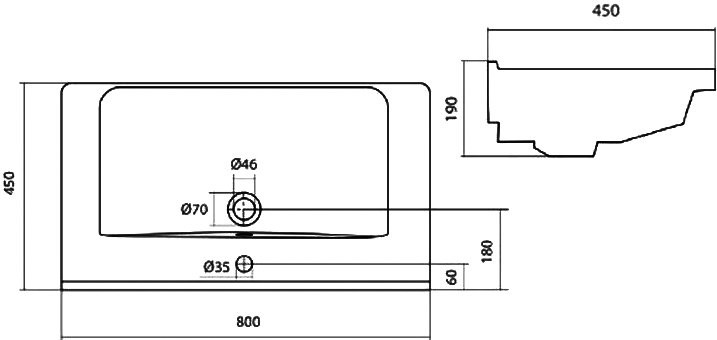 Тумба с раковиной ASB-Mebel Бари 80-2.2 белая