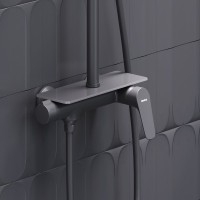 Душевая стойка Damixa Jupiter 977780300 черная матовая