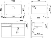 Комплект Мойка Blanco Subline 700-U кофе + Смеситель Ambis-S 523119