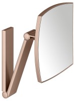 Косметическое зеркало Keuco iLook Move 17613 настенное, с увеличением, шлифованное красное золото