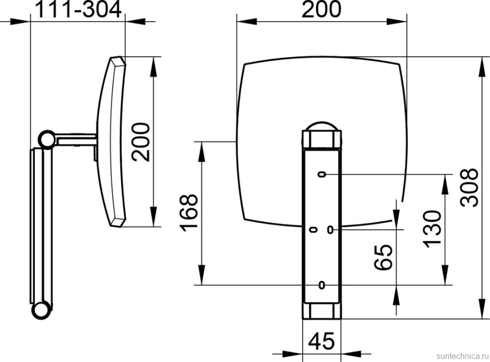 Косметическое зеркало Keuco iLook Move 17613 настенное, с увеличением, шлифованное красное золото