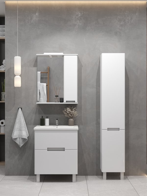 Тумба с раковиной SanStar Ориана 50 напольная, раковина Cersanit Como 50