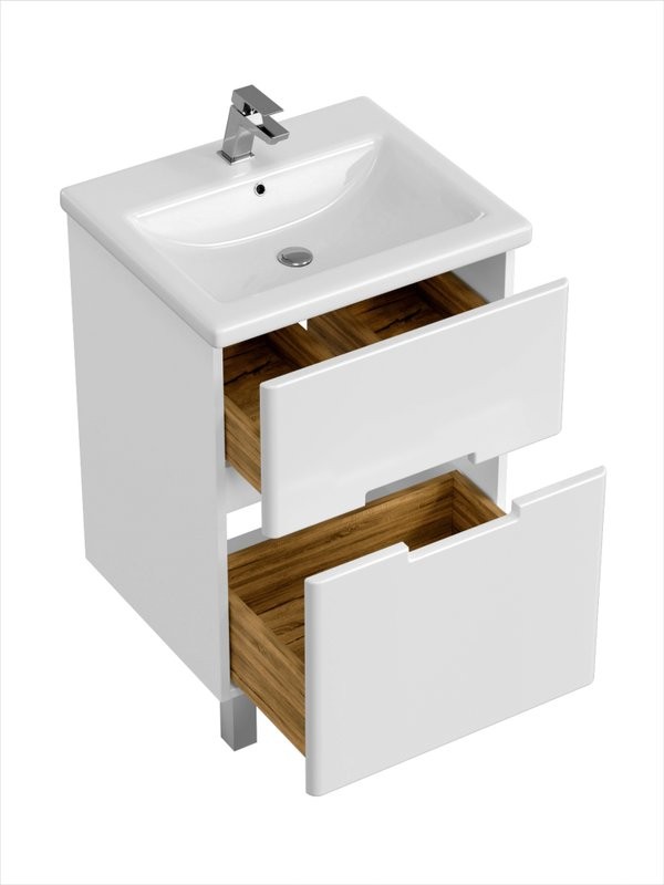 Тумба с раковиной SanStar Ориана 50 напольная, раковина Cersanit Como 50