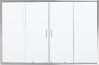 Шторка на ванну BelBagno Unique VF-2-150/180-140-C-Cr стекло прозрачное