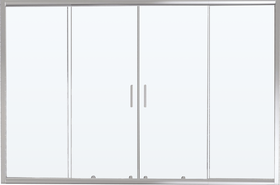 Шторка на ванну BelBagno Unique VF-2-150/180-140-C-Cr стекло прозрачное