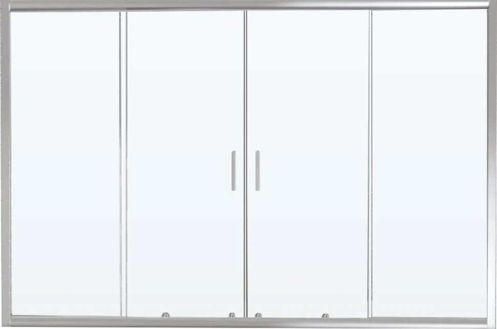 Шторка на ванну BelBagno Unique VF-2-150/180-140-C-Cr стекло прозрачное