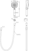 Душевой гарнитур BelBagno BB-DFS-5-CRM хром