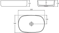 Накладная раковина Allen Brau Fantasy Oval 55x36, белая