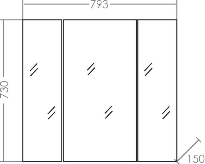 Мебель для ванной комнаты СаНта Лондон 80 подвесная