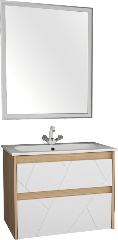 Мебель для ванной комнаты ASB-Mebel Диана 60 белый, дуб янтарный