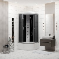 Душевая кабина Niagara Classic NG-2509-14F 100х100 см, с гидромассажем и пультом управления