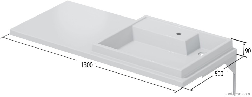 Раковина над стиральной машиной СаНта Юпитер 130 R