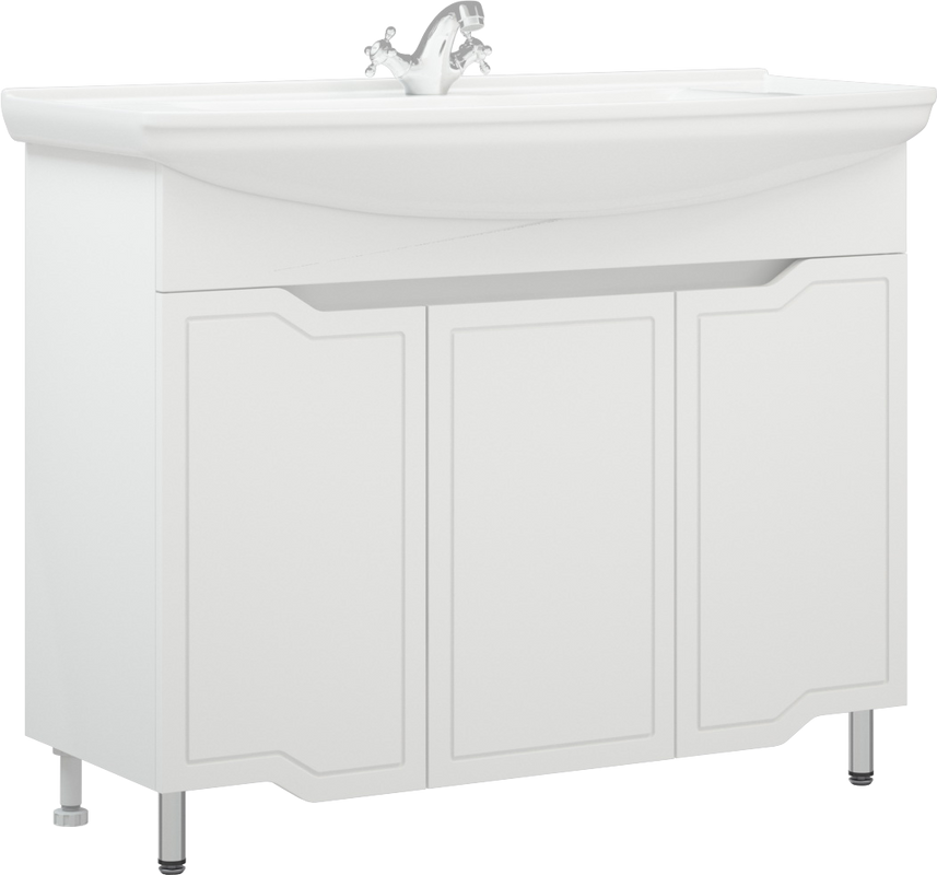 Тумба с раковиной Corozo Мирра 105 белая