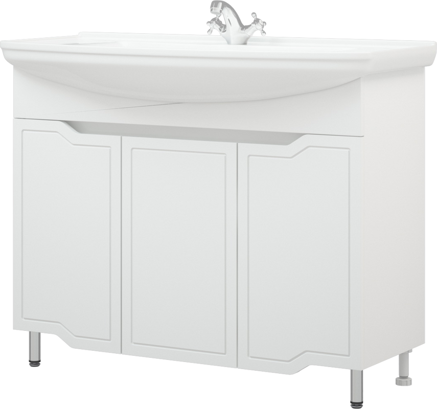 Тумба с раковиной Corozo Мирра 105 белая