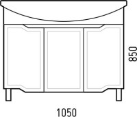 Тумба с раковиной Corozo Мирра 105 белая