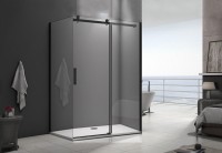 Душевой уголок Good Door Galaxy Galaxy WTW+SP-C-В 140x100, профиль черный