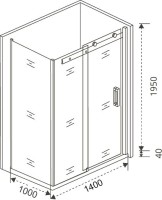 Душевой уголок Good Door Galaxy Galaxy WTW+SP-C-В 140x100, профиль черный