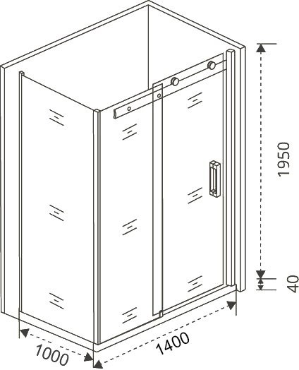 Душевой уголок Good Door Galaxy Galaxy WTW+SP-C-В 140x100, профиль черный