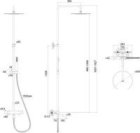 Душевая стойка WHITECROSS Y Y1234BL черный