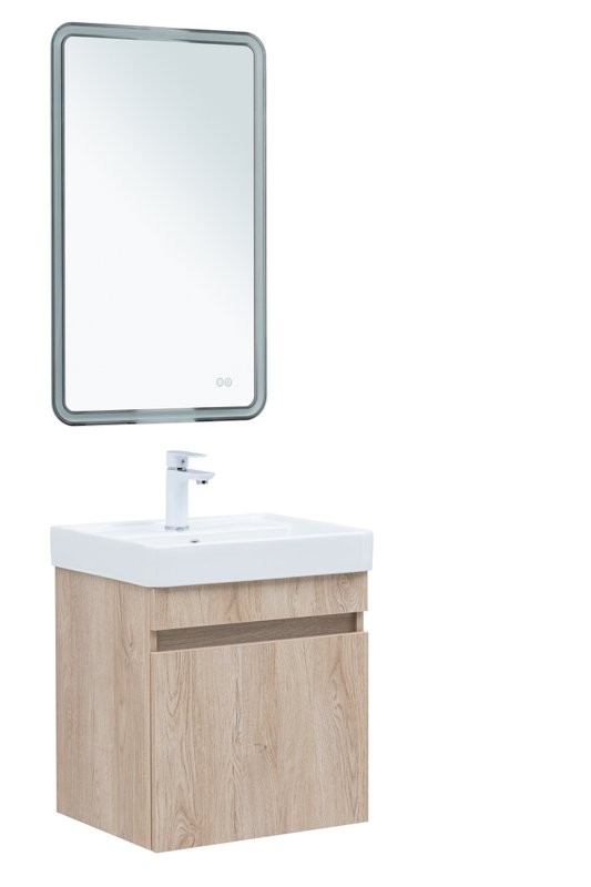 Мебель для ванной комнаты Aquanet Оптима 50 подвесная, дуб светлый