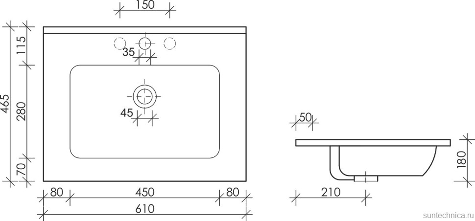 Мебельная раковина Ceramicanova Element CN7001MB