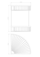 Полка Wonzon & Woghand WW-4128-BG брашированное золото